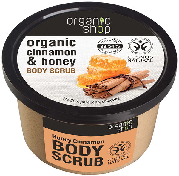 Organic Cinnamon & Honey Body Scrub peeling do ciaÂ³a na bazie ekstraktu z cynamonu, organicznego miodu i naturalnego cukru 250ml
