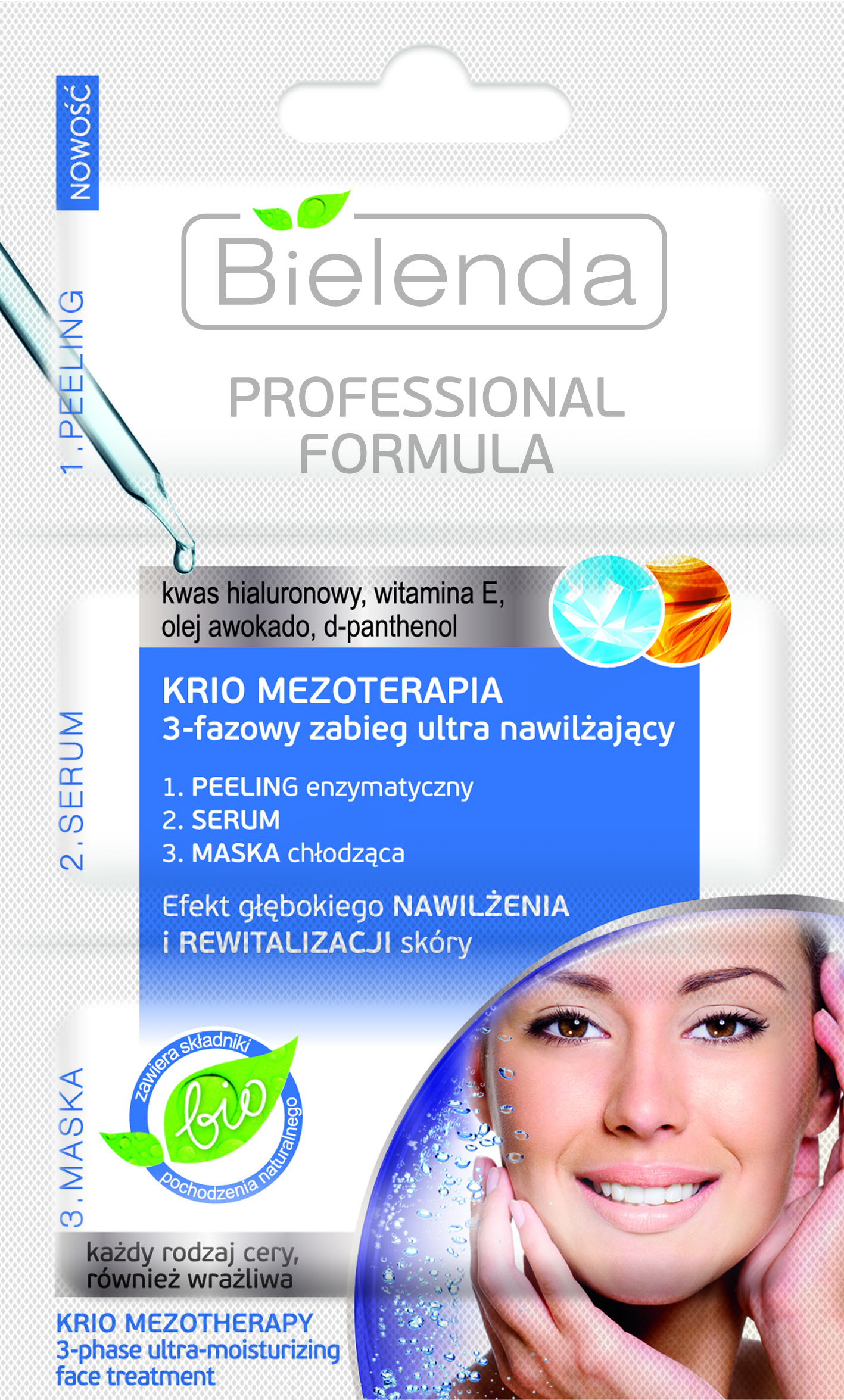 Professional Formula Krio Mezoterapia 3-fazowy zabieg ultra nawilÂ¿ajÂ±cy 3x3g
