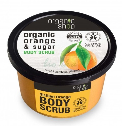 Organic Orange & Sugar Body Scrub peeling do ciaÂ³a o zapachu sycylijskiej pomaraÃ±czy 250ml