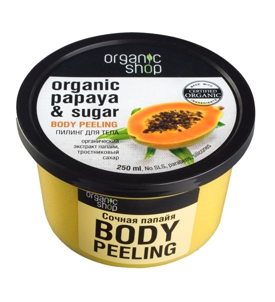 Organic Papaya & Sugar Body Scrub peeling do cia?a o zapachu soczystej papai 250ml