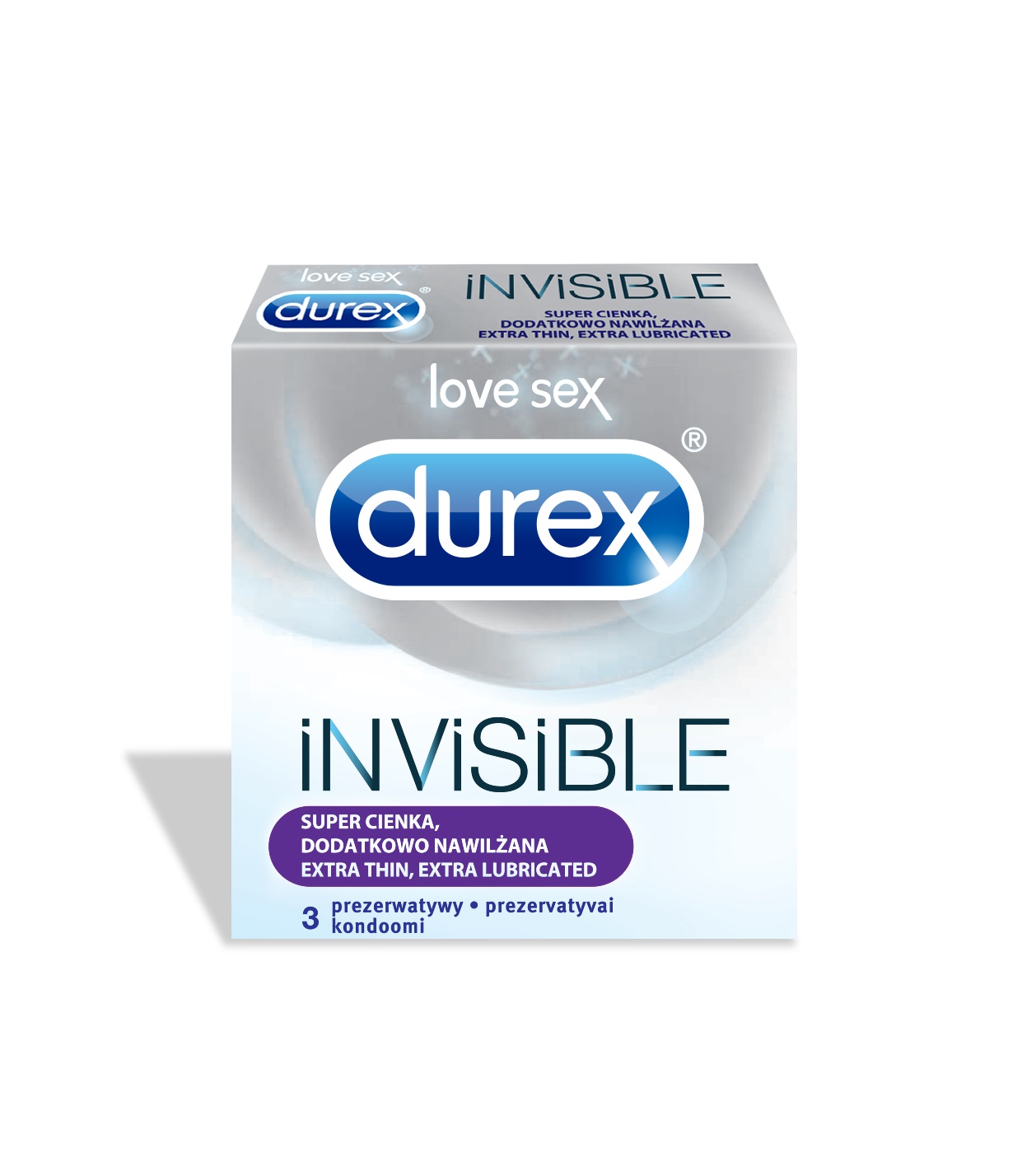 Invisible prezerwatywy dodatkowo nawil?ane 3szt