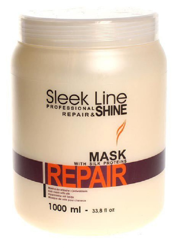 Sleek Line Repair Volume Mask maska do wÂ³osÃ³w z jedwabiem zwiÃªkszajÂ±ca objÃªtoÂ¶Ã¦ 1000ml