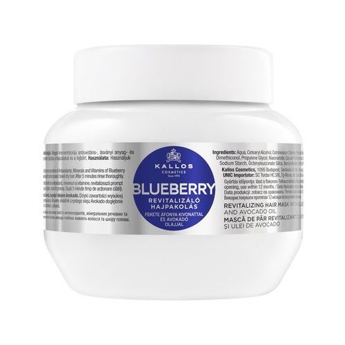 Blueberry Revitalizing Hair Mask With Blueberry Extract And Avocado Oil rewitalizujÂ±ca maska do wÂ³osÃ³w z ekstraktem jagÃ³d i olejem avokado 275ml
