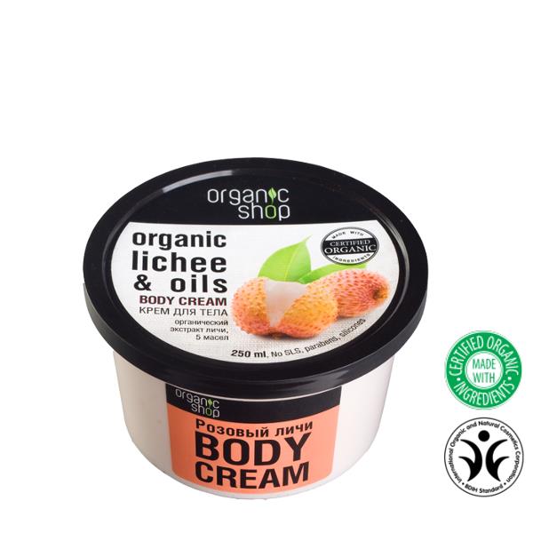 Organic Lychee & 5 Oils Body Cream krem do ciaÂ³a o zapachu liczi 250ml