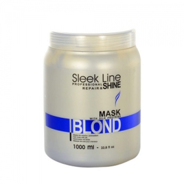 Sleek Line Blond Mask maska z jedwabiem do wÂ³osÃ³w blond zapewniajÂ±ca platynowy odcieÃ± 1000ml